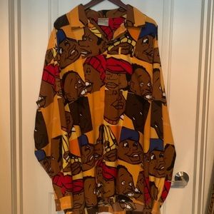 Fat Albert button up shirt. 100% polyester.